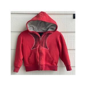 Hurley Boys red fleece zip hoodie 6